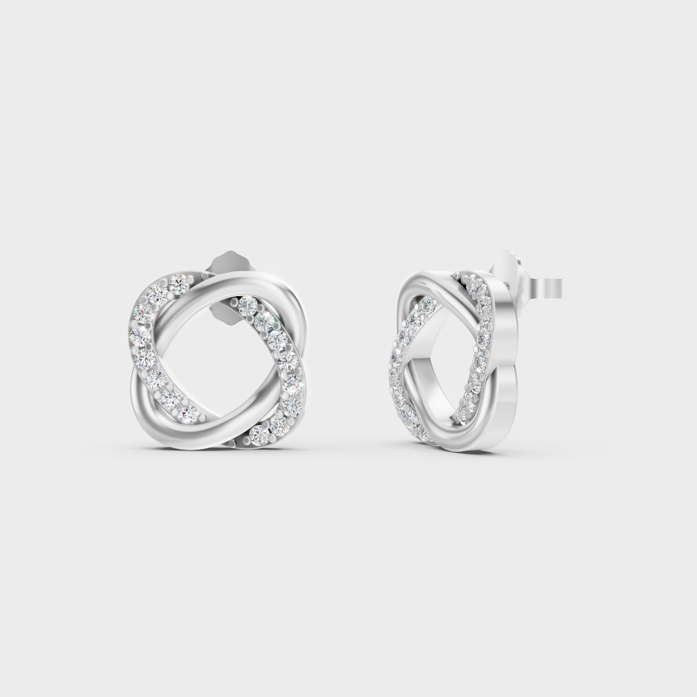Platinum Round Diamond Stud Earrings 0.26 Ct Premium Lab Grown Jewelry